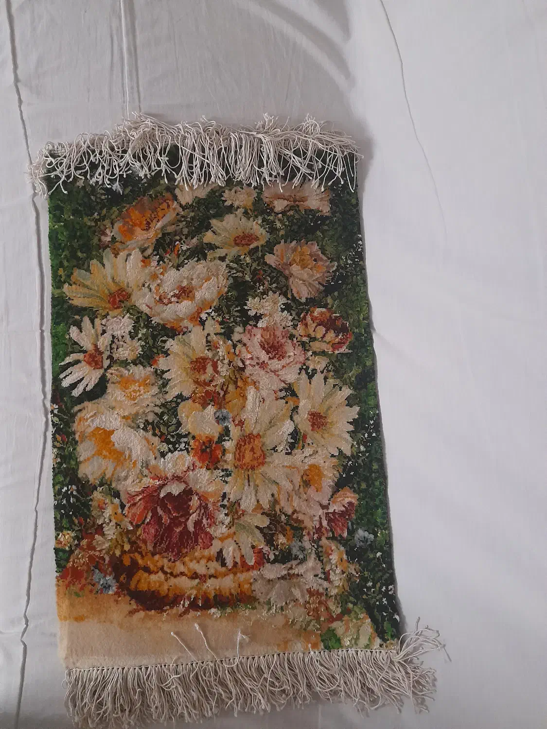 تابلو فرش گل و گلدان ابریشم|تابلو فرش|تهران, باشگاه نفت|دیوار