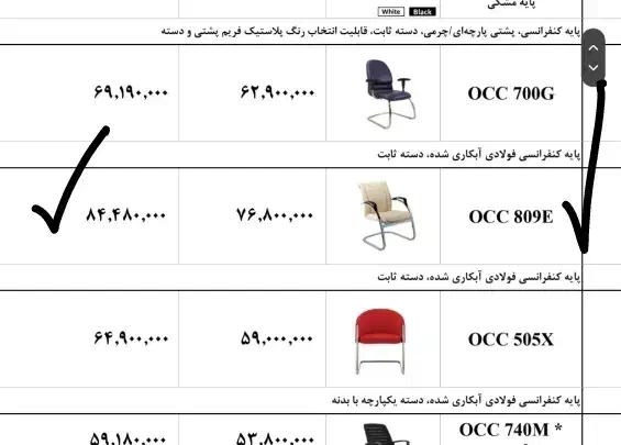 پکیج 7 عددی صندلی کنفرانس اداری نیلپر|مبلمان اداری|سنندج, |دیوار