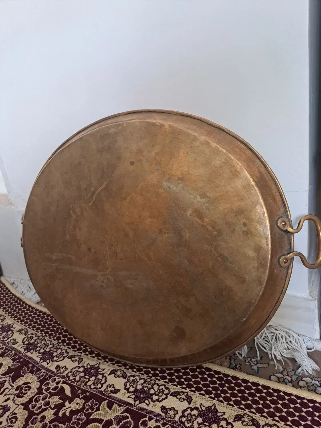 سینی بیضی برنجی سنگین|کلکسیون اشیاء عتیقه|تهران, اتابک|دیوار