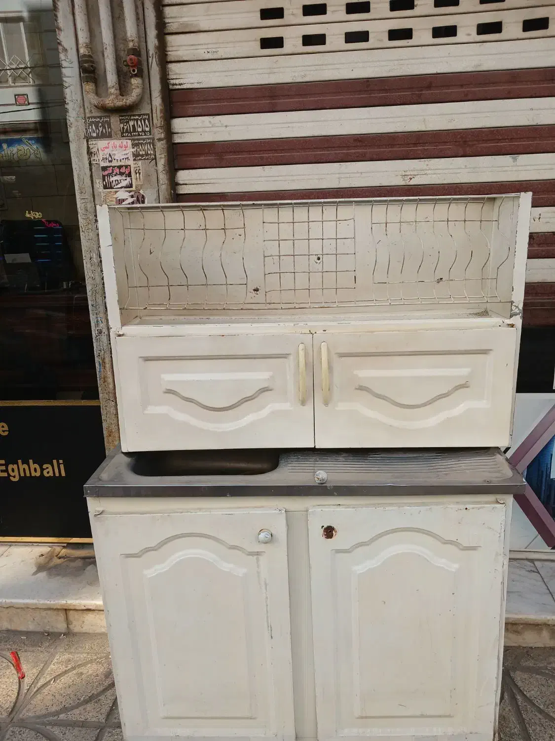 کابینت فلزی سینگ ظرفشویی|آب‌چکان و نظم‌دهنده ظروف|قرچک, باقرآباد|دیوار