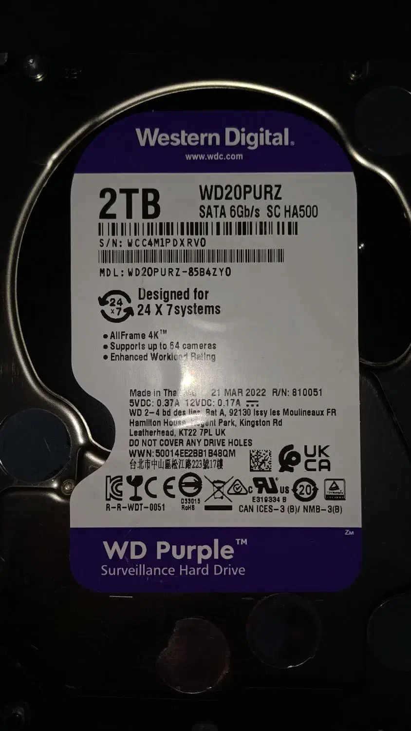 هارد ۲ ترابایت وسترن دیجیتال بنفش|قطعات و لوازم جانبی رایانه|بندرعباس, |دیوار