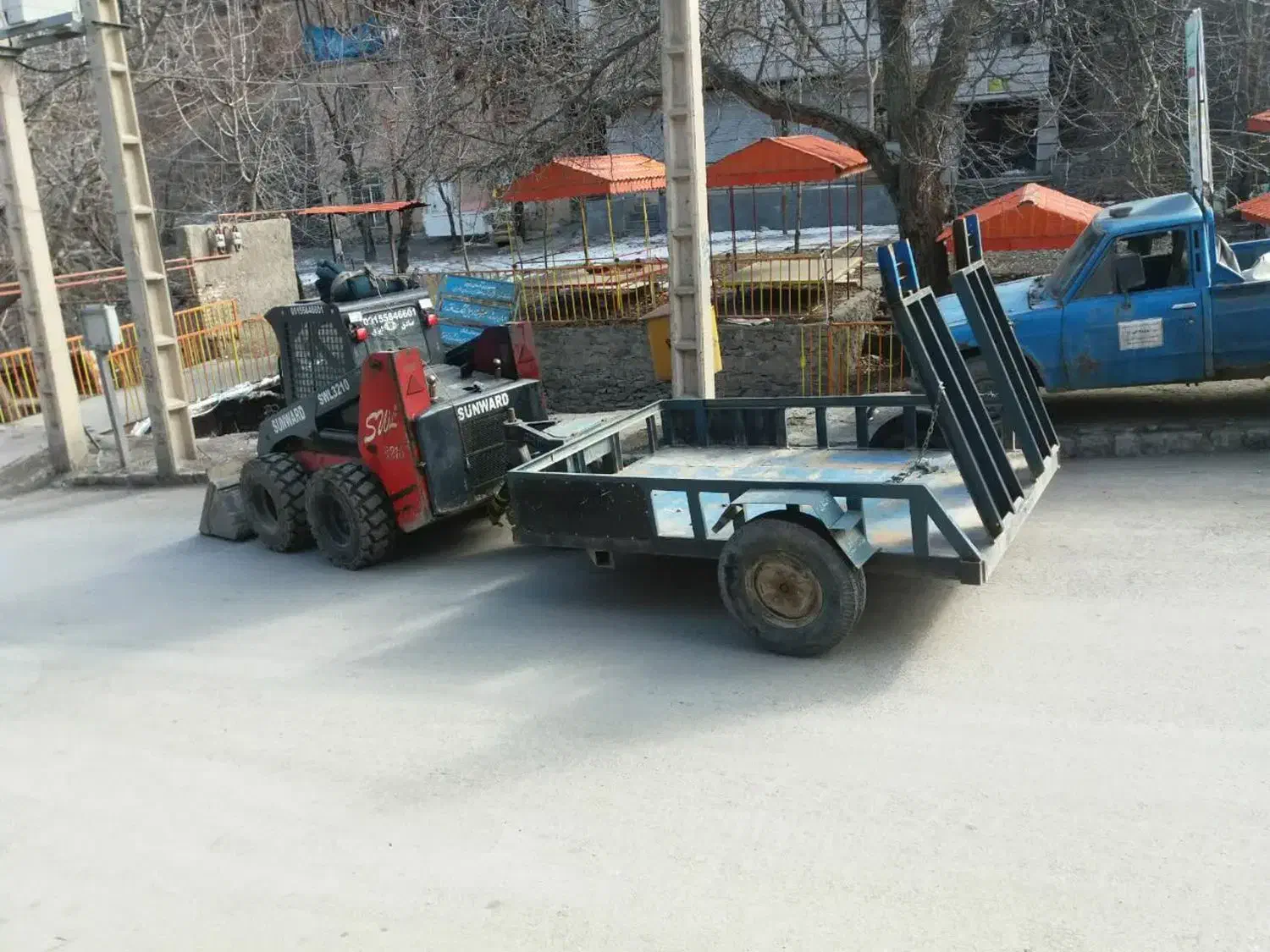 گاری یدک کش مینی بیل و بابکت|قطعات یدکی و لوازم جانبی|زارچ, |دیوار