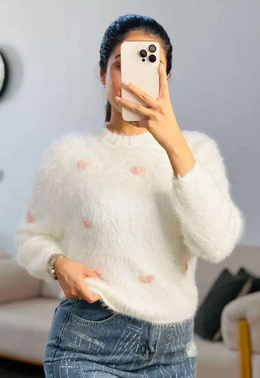 بافت سفید موهر|لباس|قشم, |دیوار