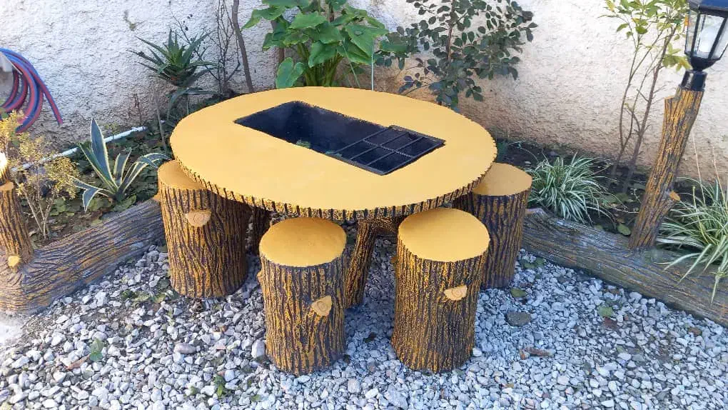 فروش منقل وترکیب منقل اتشکده ومیزوصندلی بتنی|صندلی و نیمکت|کلارآباد, |دیوار