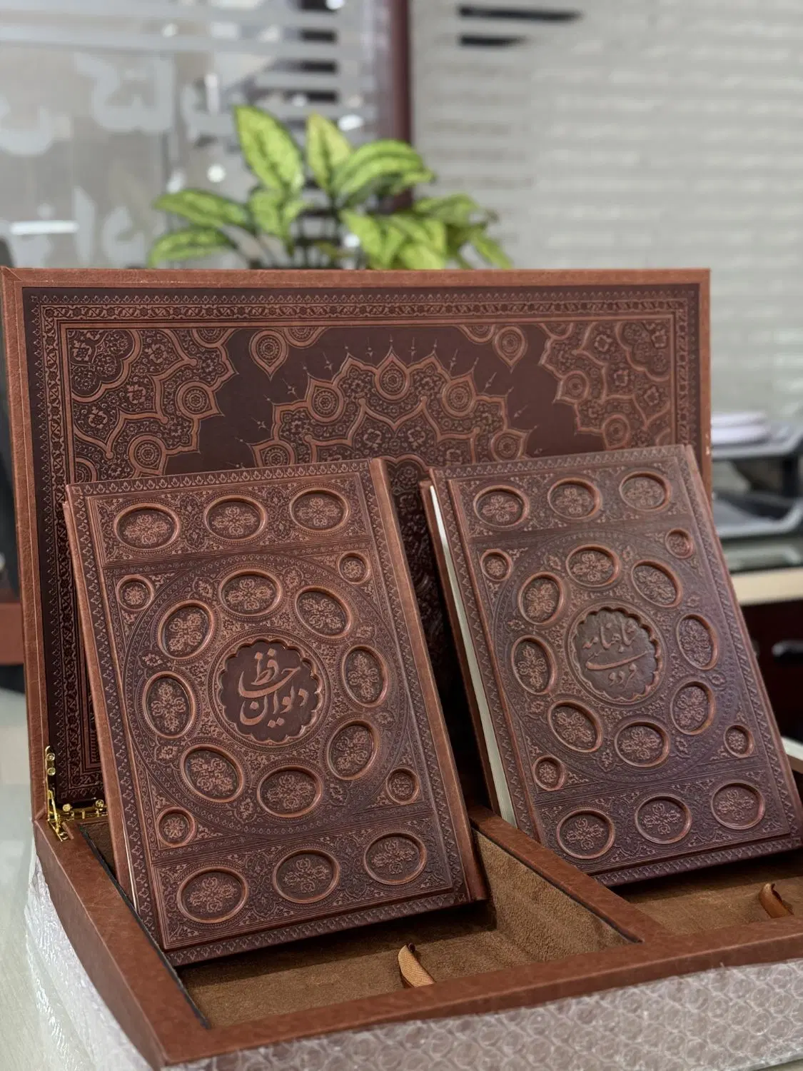 پک وزیری حافظ+شاهنامه چرم جعبه دار/آف ویژه|کتاب و مجله ادبی|تهران, فلسطین (میدان انقلاب)|دیوار
