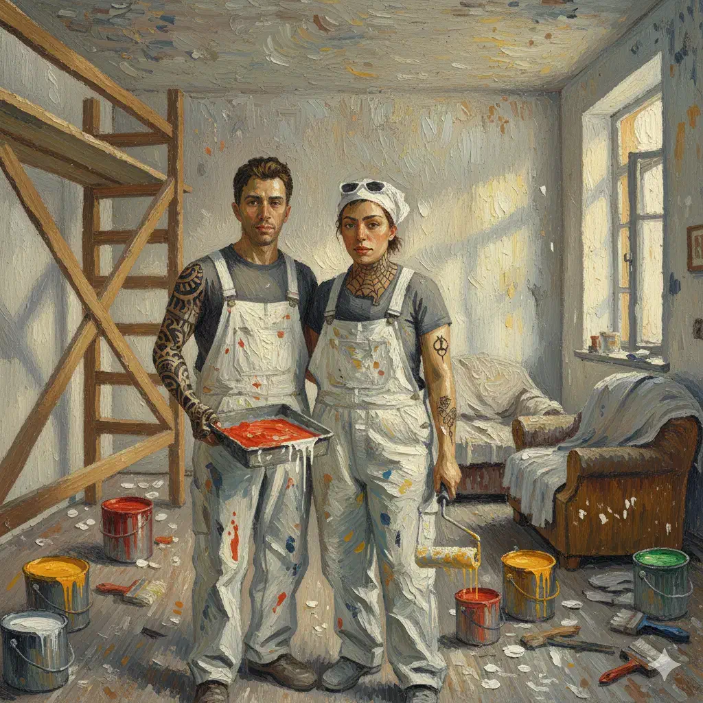 نقاشی ساختمان آقا و بانو|خدمات پیشه و مهارت|لاهیجان, طالقانی|دیوار