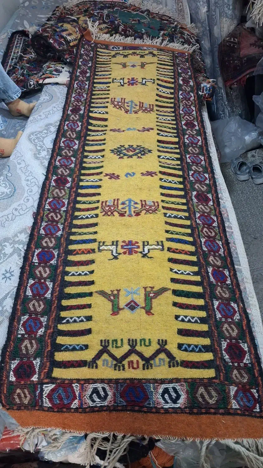 کناره دستبافت عشایر|گلیم، جاجیم، گبه|بجنورد, |دیوار