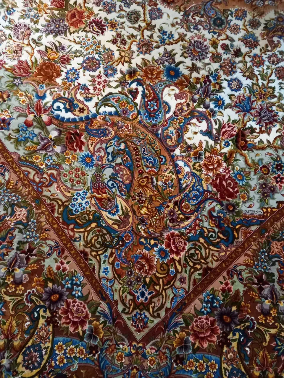 یک تخته فرش ۴*۶(۲۴)متری باغ بهشت سالاری ۶۱رج واقعی|فرش|تهران, افسریه شمالی|دیوار