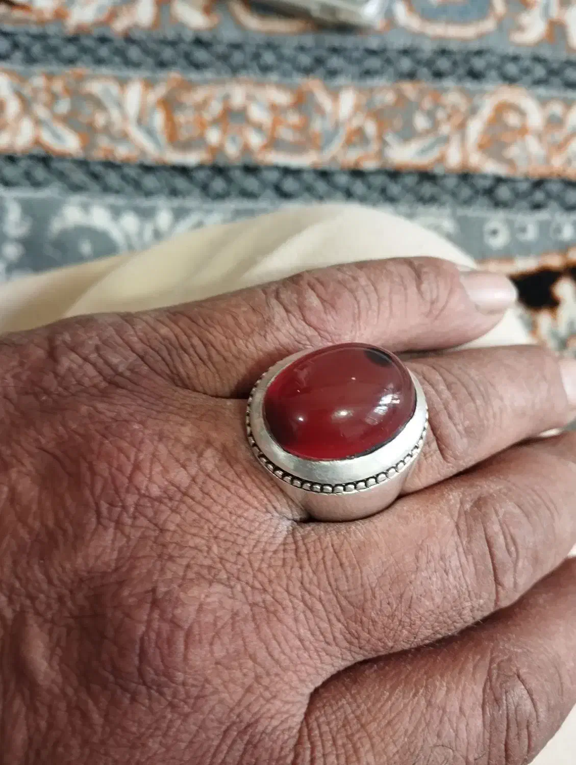 انگشتر عقیق سرخ رکاب صدوقی|جواهرات|مشهد, شهید شهریاری|دیوار