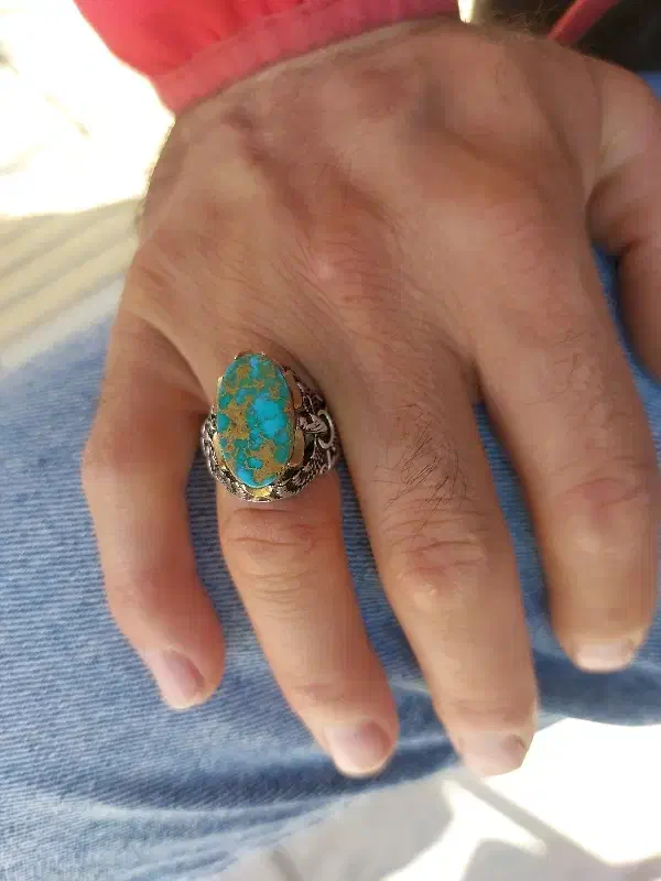 انگشتر فیروزه نیشاپور اصلی طرح فروهر|جواهرات|سرپل ذهاب, |دیوار