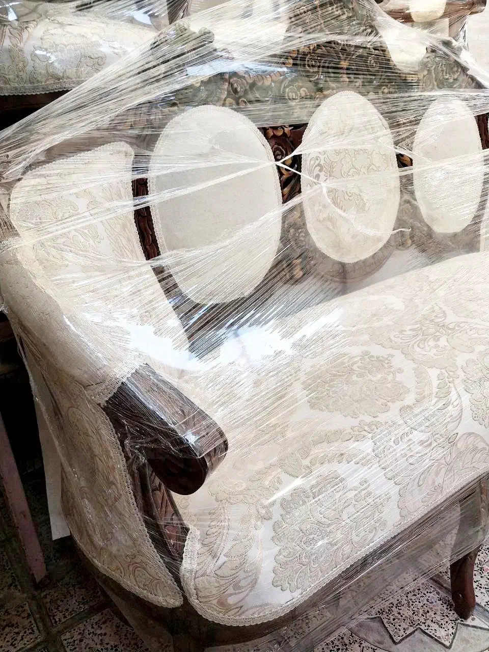 مبلمان سلطنتی 9 نفره راش با پارچه خارجی|مبلمان خانگی و میز عسلی|زنجان, |دیوار