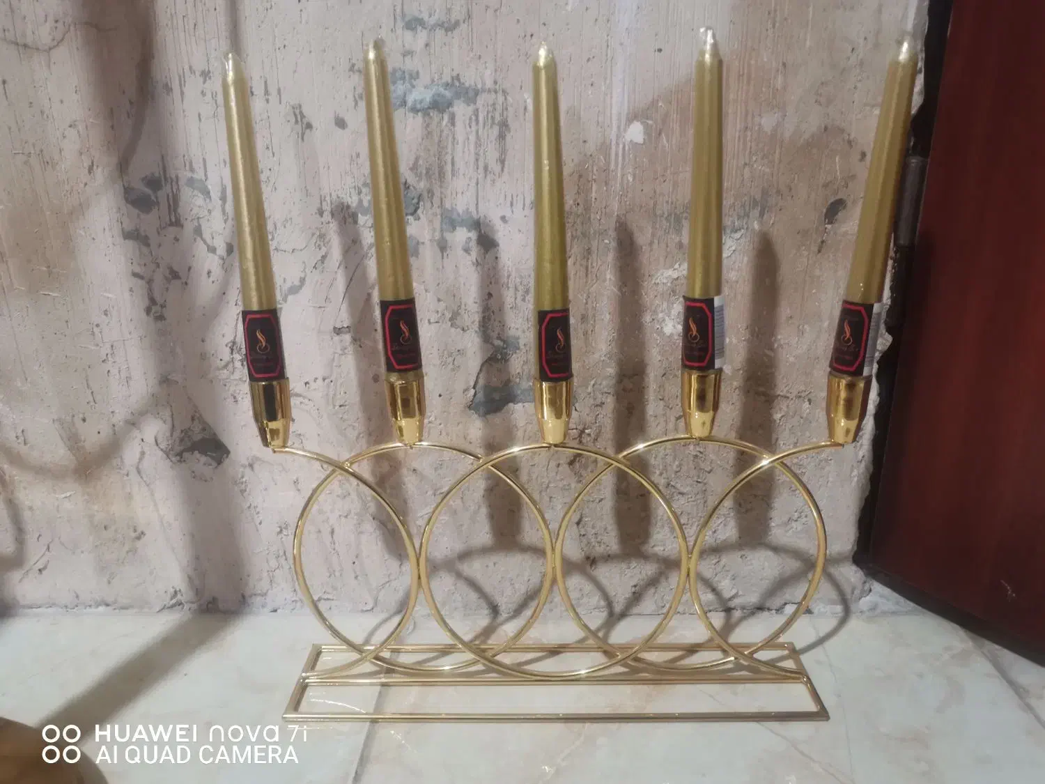 شمعدان طلایی|لوستر و چراغ آویز|کرمانشاه, |دیوار