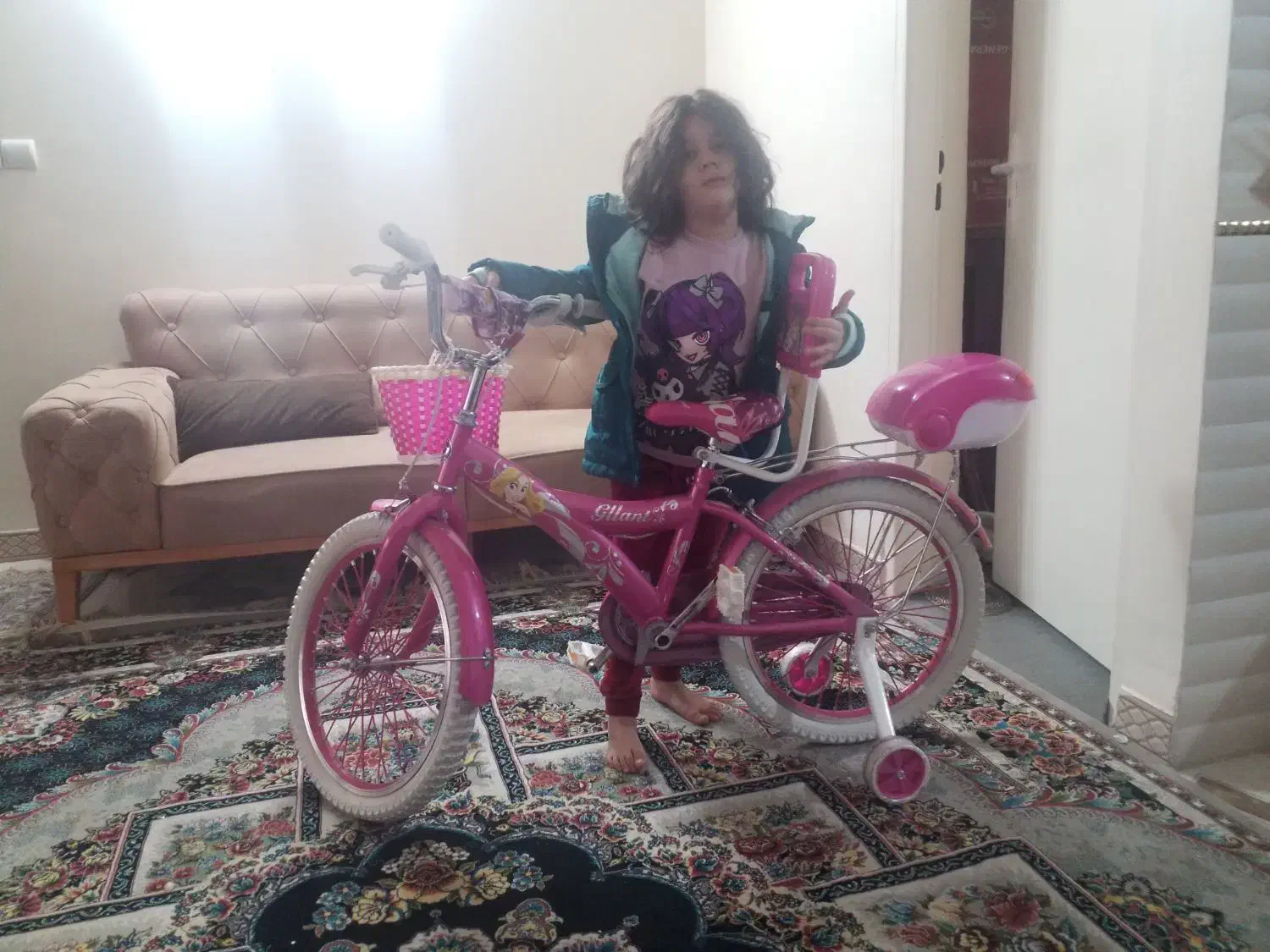 دوچرخه صورتی  سایز ۲۰|دوچرخه، اسکیت، اسکوتر|اسلام‌شهر, شهرک مهدیه|دیوار