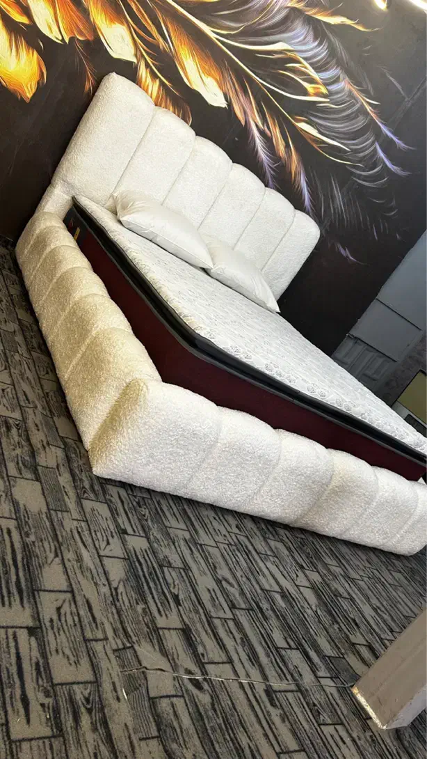 تخت خواب پارچهای|تخت و سرویس خواب|مشکیندشت, |دیوار