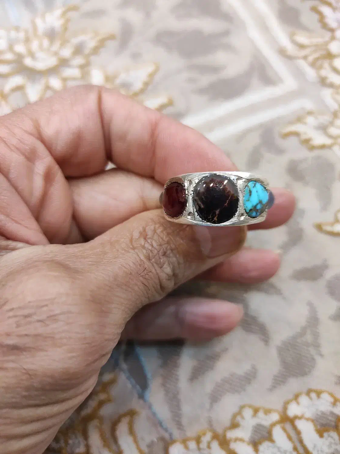 انگشتر نقره دست‌ساز رکاب سپاهان|جواهرات|اصفهان, بهارستان|دیوار