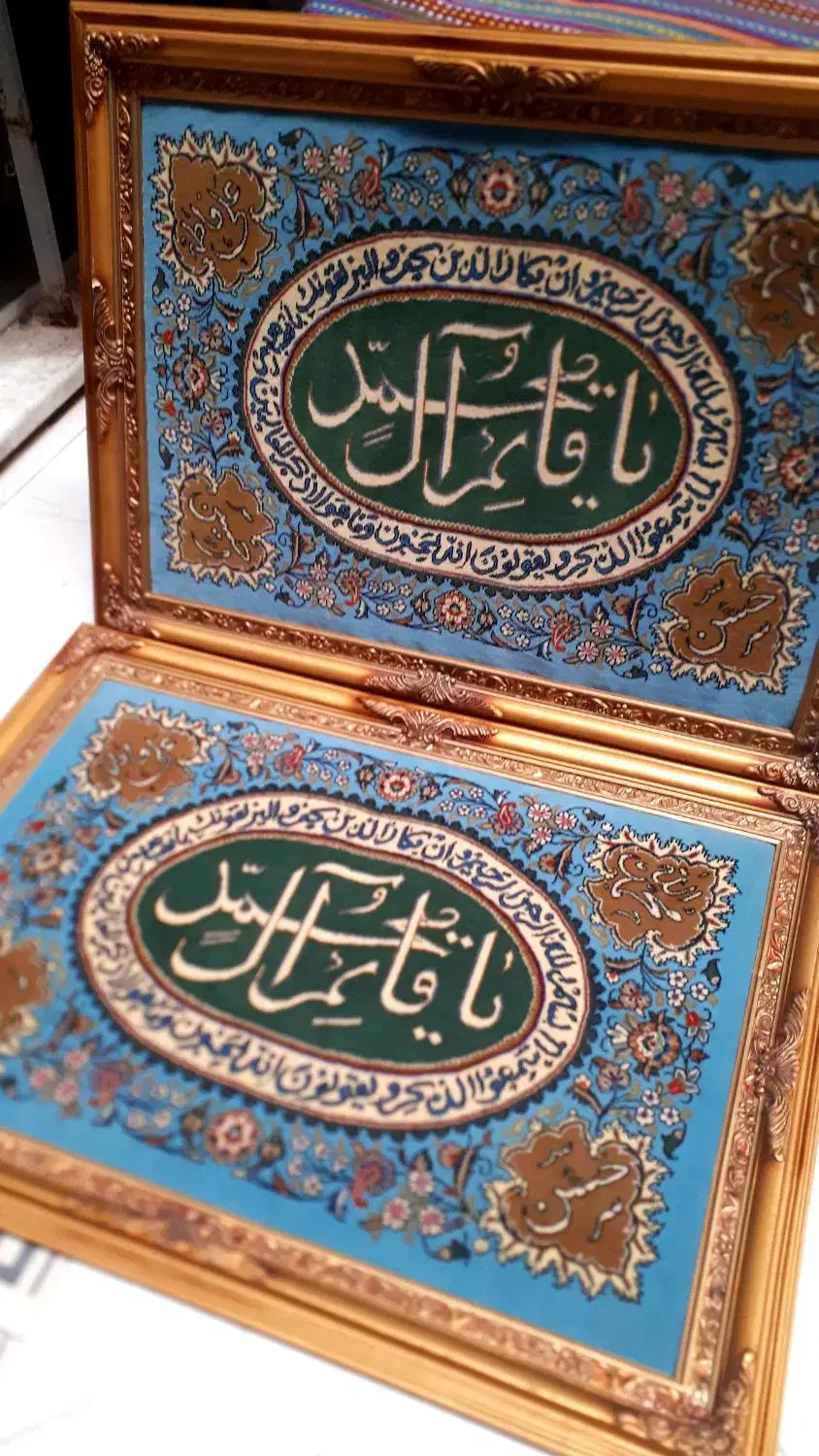یک جفت تابلو فرش دستباف کاشان|تابلو فرش|تهران, ونک|دیوار