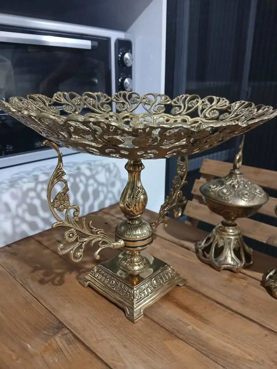 یک عدد میوه خوری و دو عدد قندان(برنز)|ظروف سرو و پذیرایی|ماهدشت, |دیوار