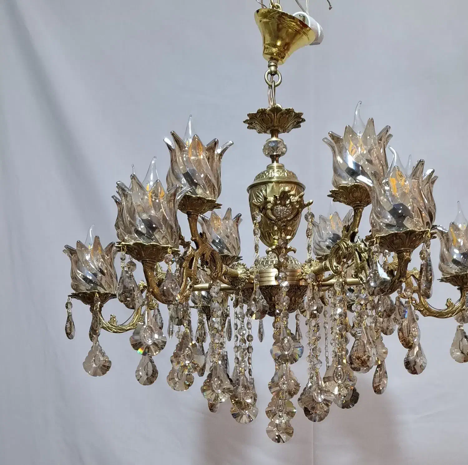 لوستر برنز شکیل|لوستر و چراغ آویز|ساوه, |دیوار