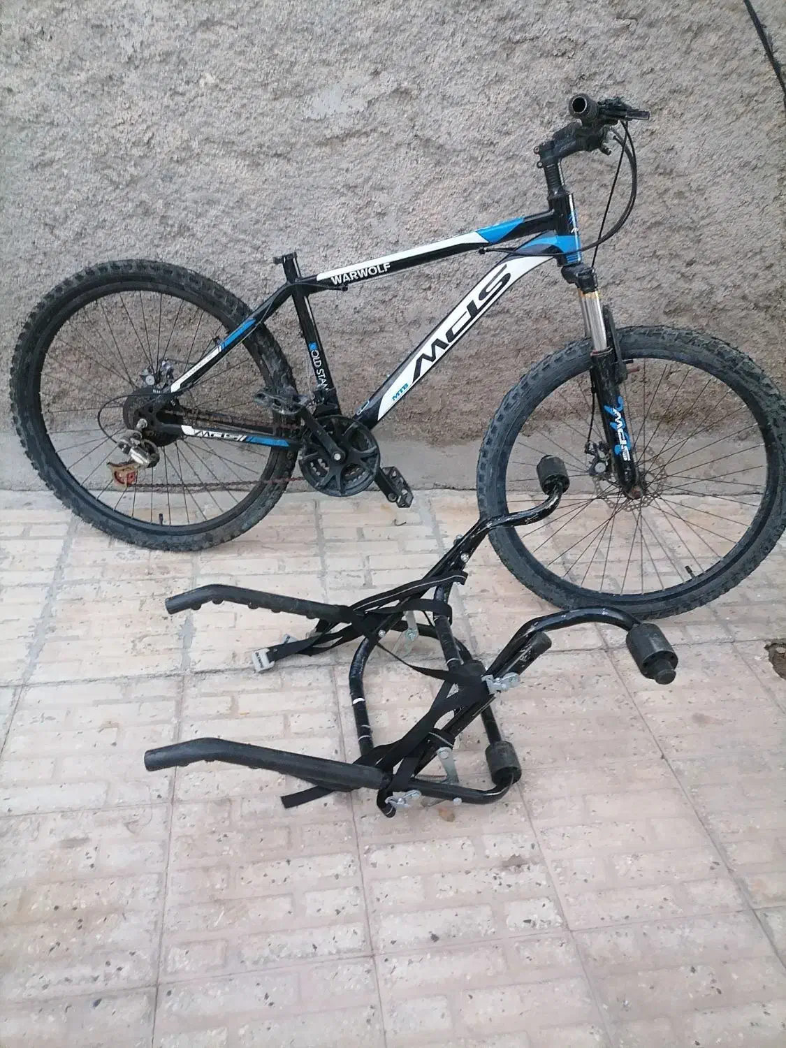 دوچرخه و باربند دوچرخه|دوچرخه، اسکیت، اسکوتر|مرودشت, کوشک|دیوار