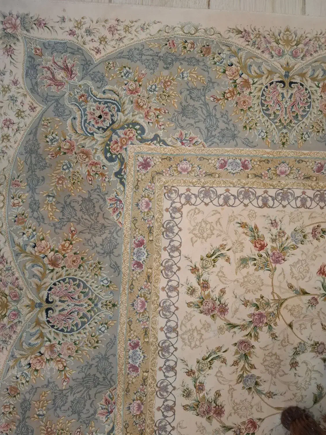 فرش ماشینی ابریشم ۱۵۰۰شانه|فرش|اهر, |دیوار