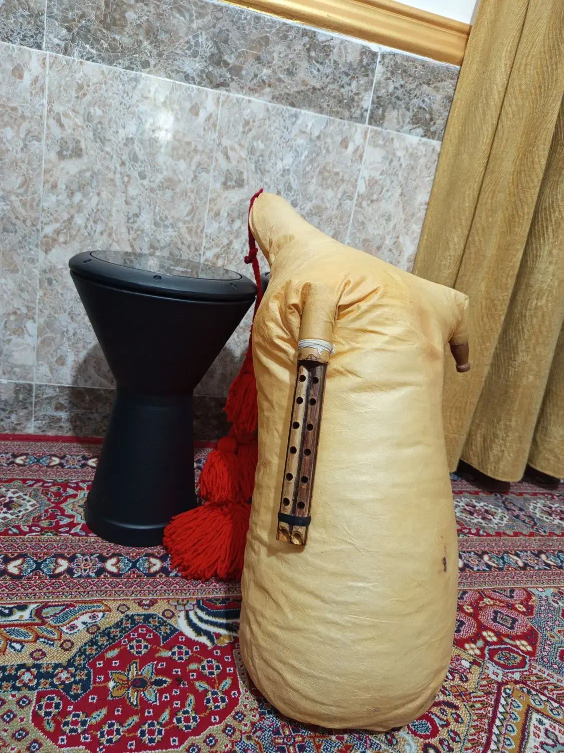 نی انبان و ضرب تیمپو نو صفر|سازهای بادی|بندر کنگان, |دیوار