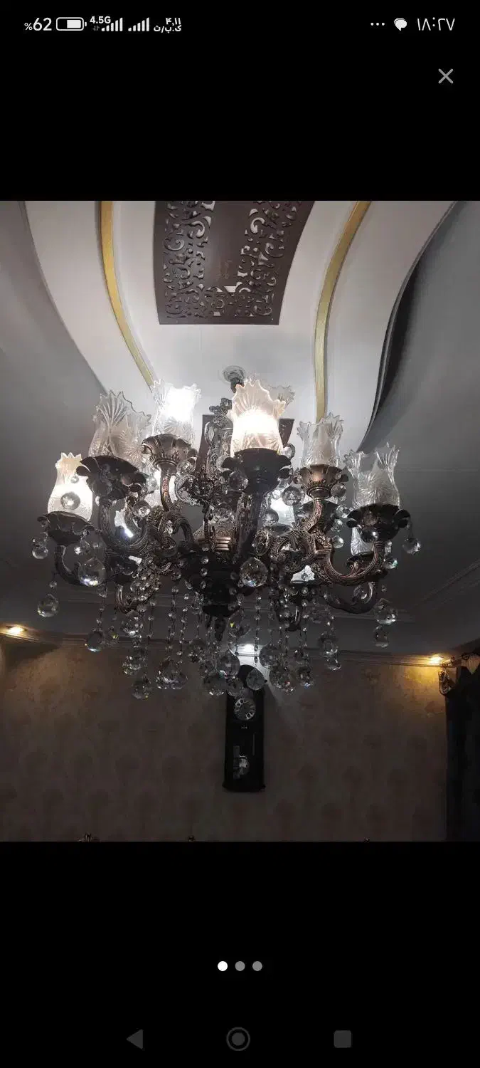 لوستر ۸شاخه شاه عباسی|لوستر و چراغ آویز|مشهد, بهاران|دیوار