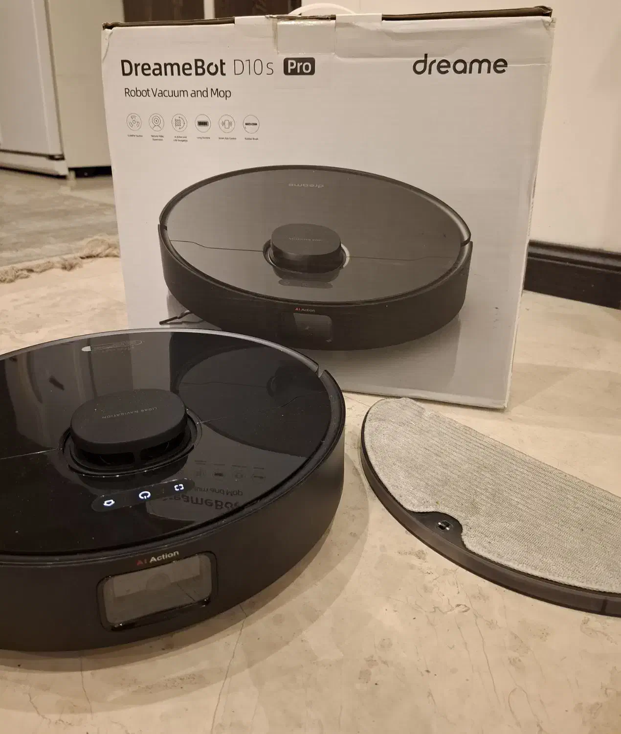 اروبرقی و طی‌کش هوشمند DreameBot D10s Pro تمیز|جاروبرقی، جارو شارژی، بخارشو|تهران, صادقیه|دیوار