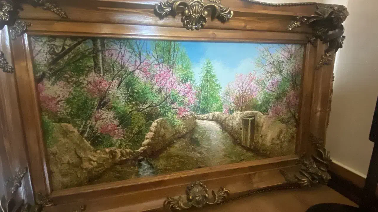 تعدادی تابلوفرش به انضمام یک عددساعت|تابلو فرش|رشت, کاکتوس|دیوار