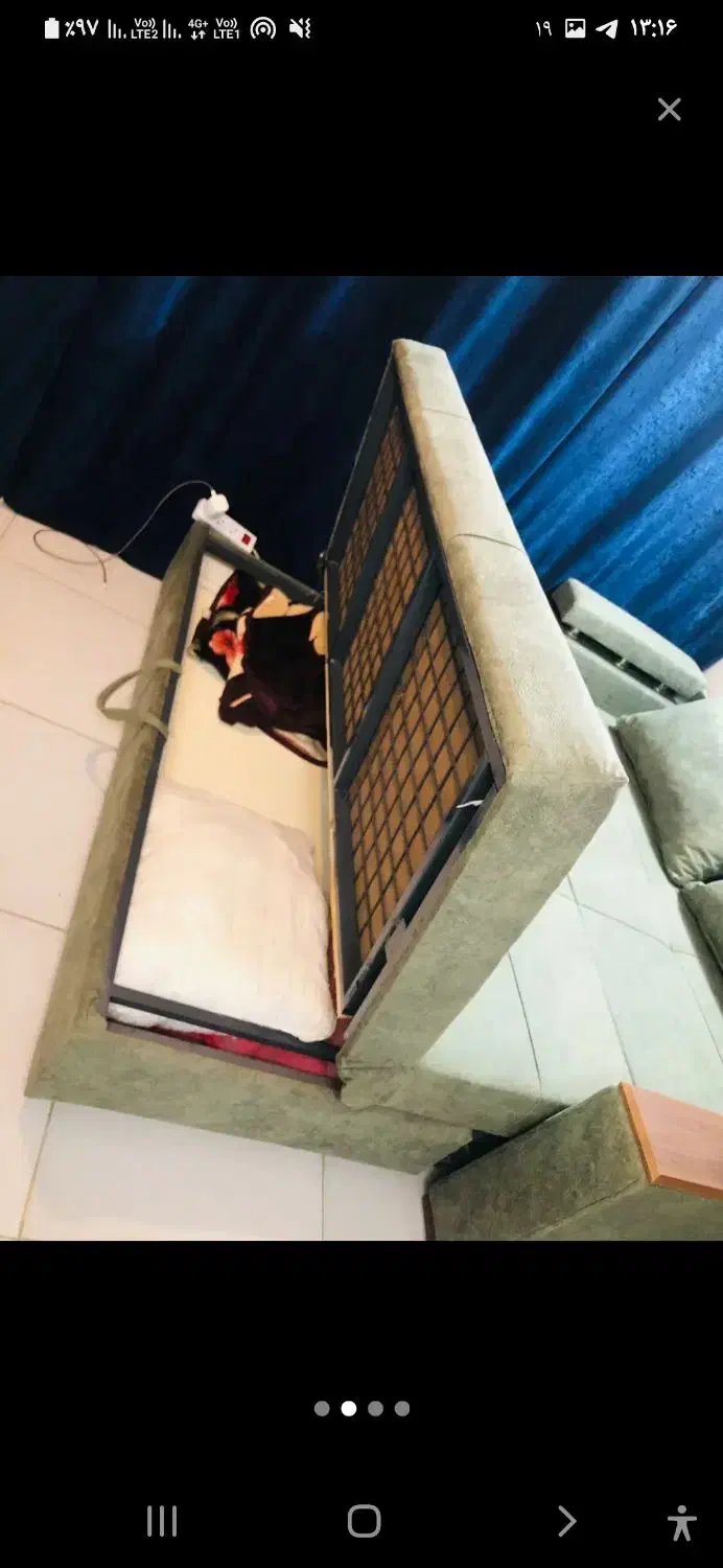 کاناپه تخت شو دونفره و سالم|تخت و سرویس خواب|فردوس (خراسان), |دیوار