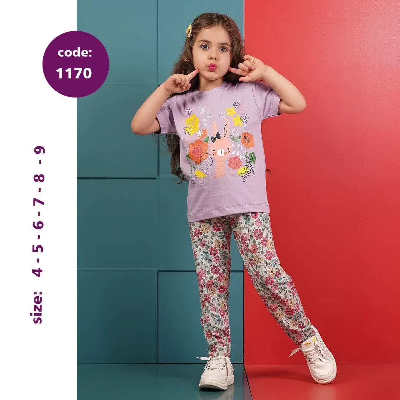 ست راحتی دخترانه طرح خرگوش رنگ یاسی بنفش و گلبهی|کفش و لباس بچه|اهواز, پادادشهر|دیوار