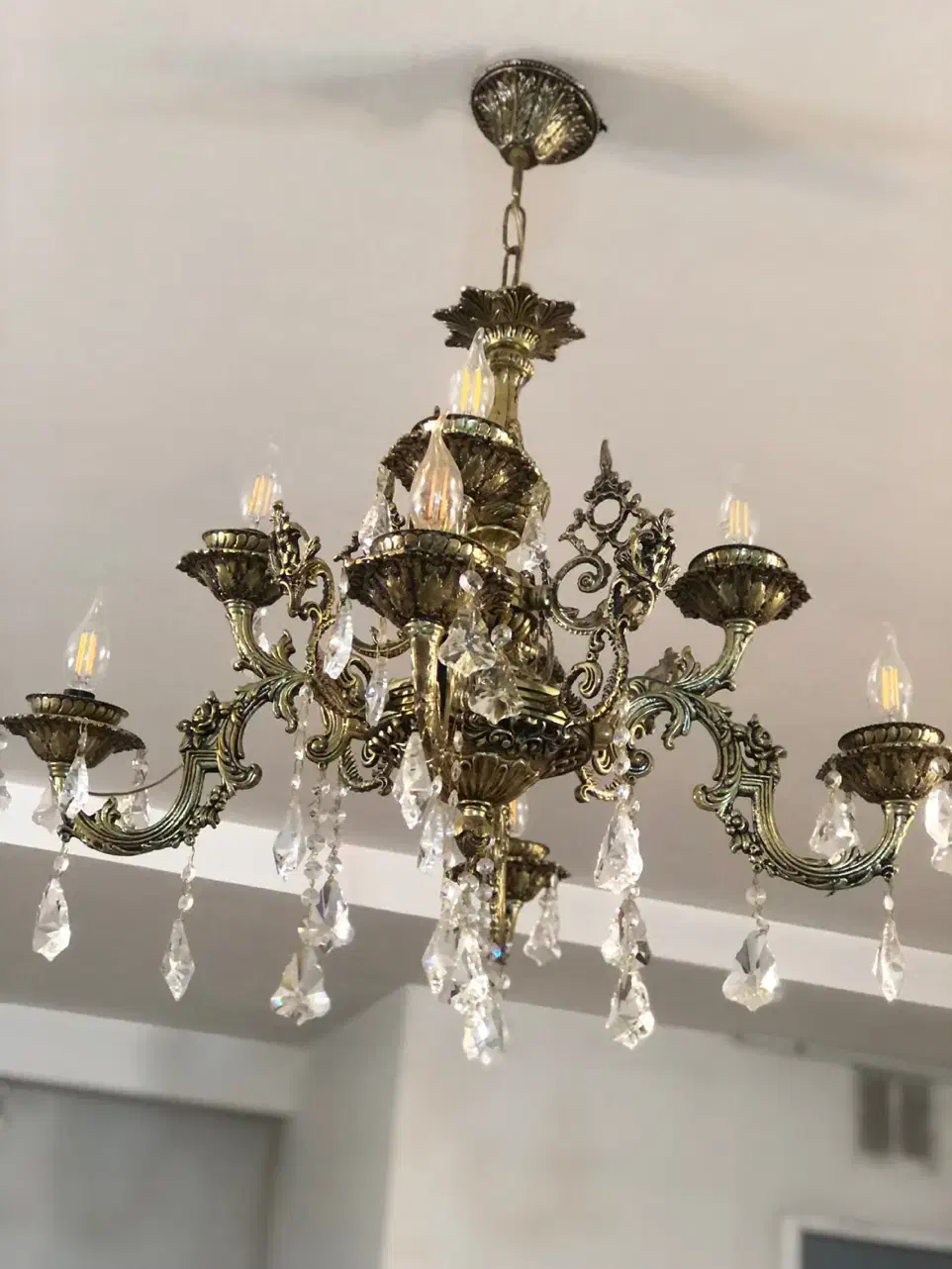 لوستر طلایی|لوستر و چراغ آویز|مشهد, سجادیه|دیوار