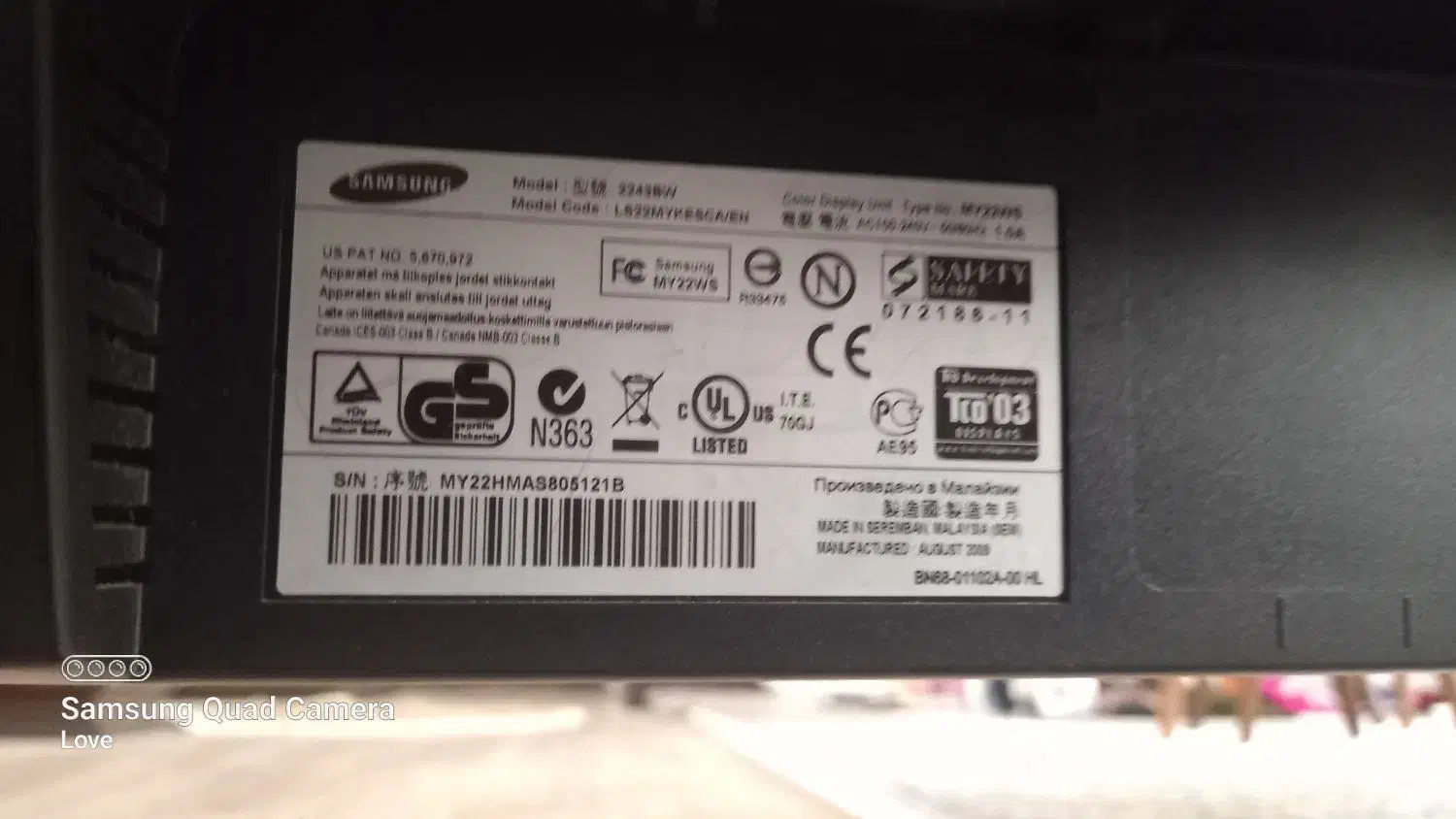 مانیتور ۲۲ اینچ سامسونگ|قطعات و لوازم جانبی رایانه|کرج, ساسانی (قلمستان)|دیوار