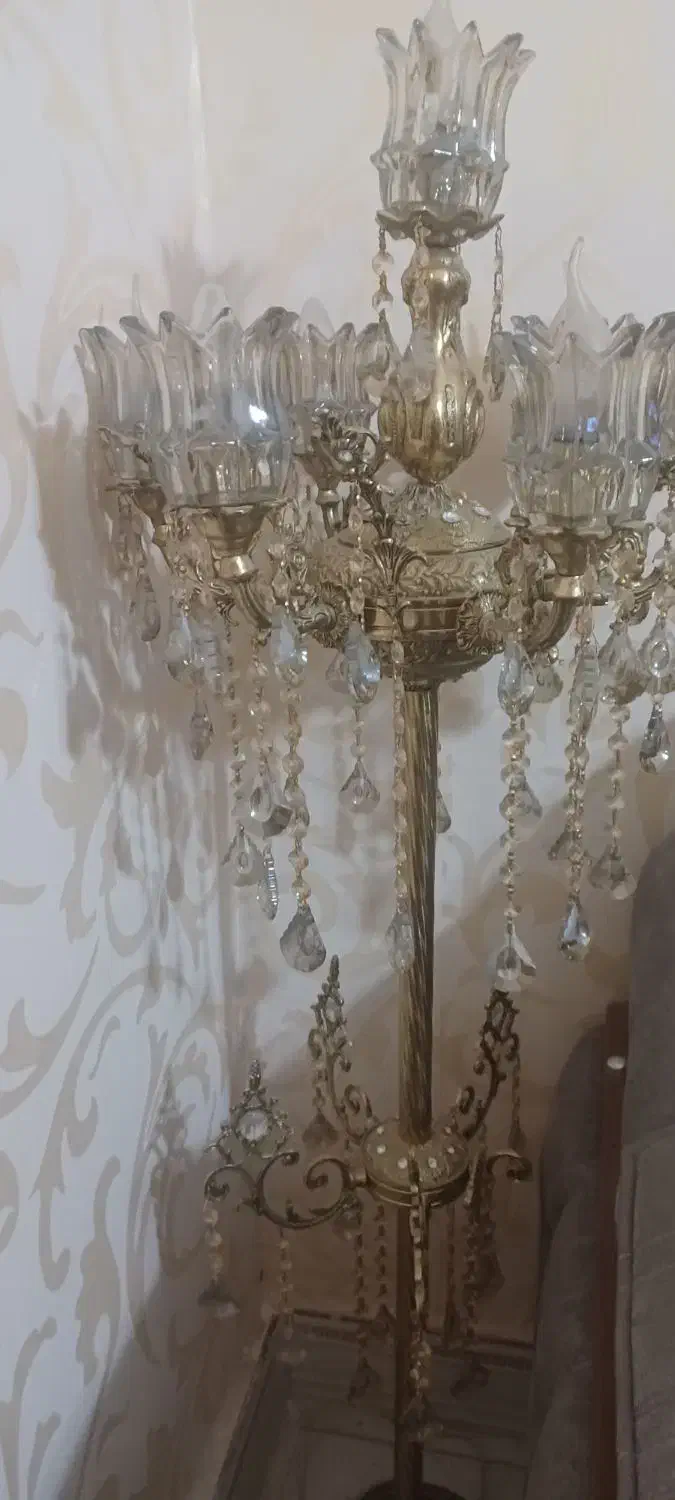 اباژور کنار سالنی برنز کامل|چراغ خواب و آباژور|میاندوآب, |دیوار