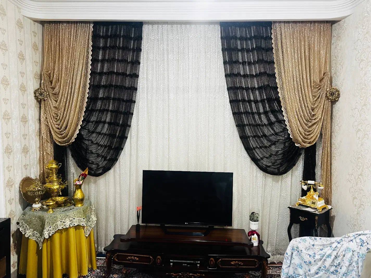 پرده|پرده، رانر، رومیزی|کرج, حصارک پایین|دیوار