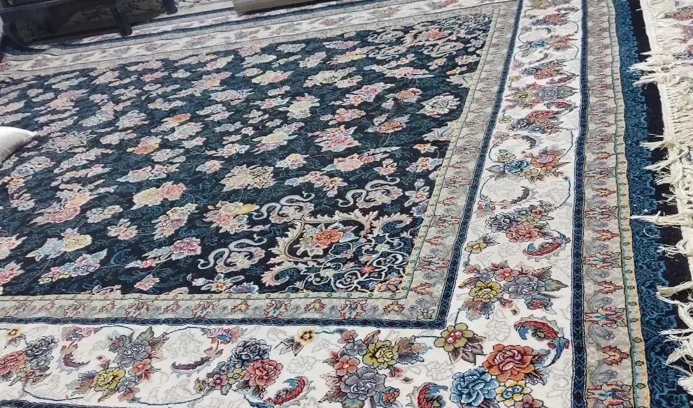 فرش افشان سرمه ای 9 متری|فرش|کرمانشاه, |دیوار