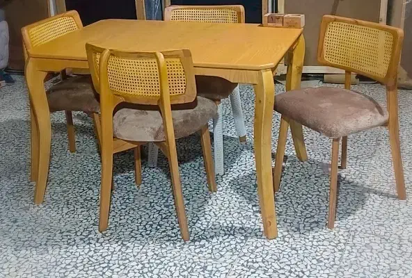 میزناهارخوری راش حصیری،ناهارخوری جدیدمینیمال،حصیری|میز و صندلی غذاخوری|خمینی‌شهر, |دیوار