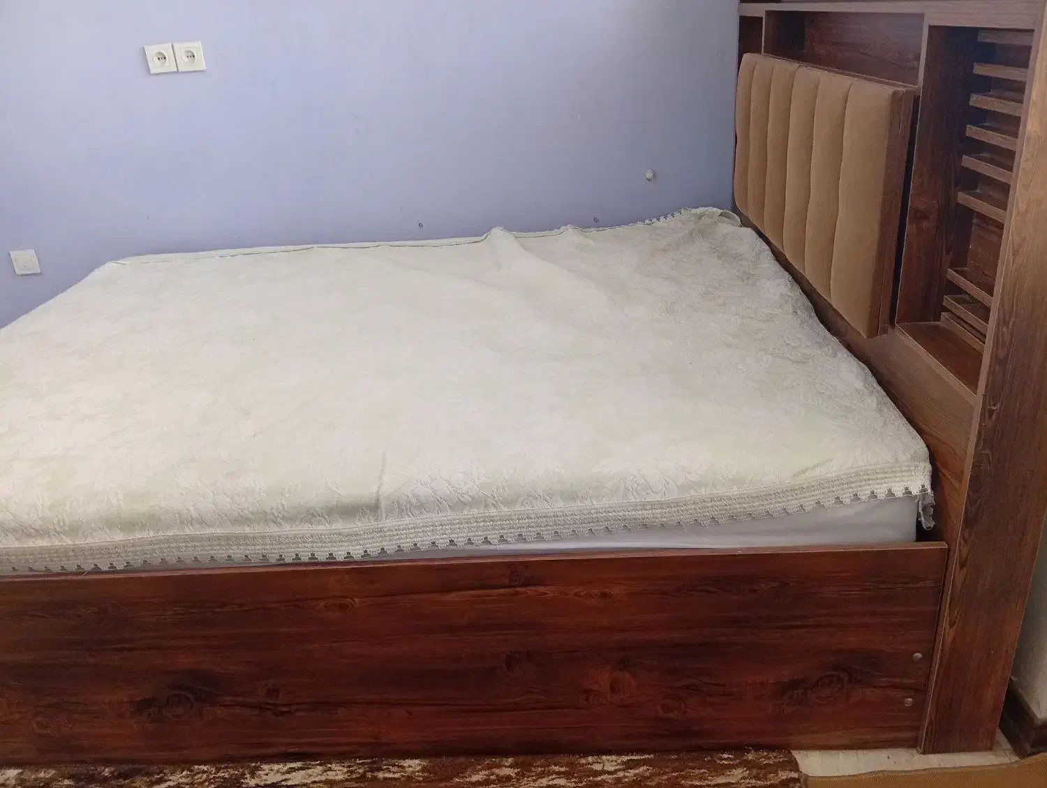 تخت خواب دو نفره|تخت و سرویس خواب|سیرجان, |دیوار