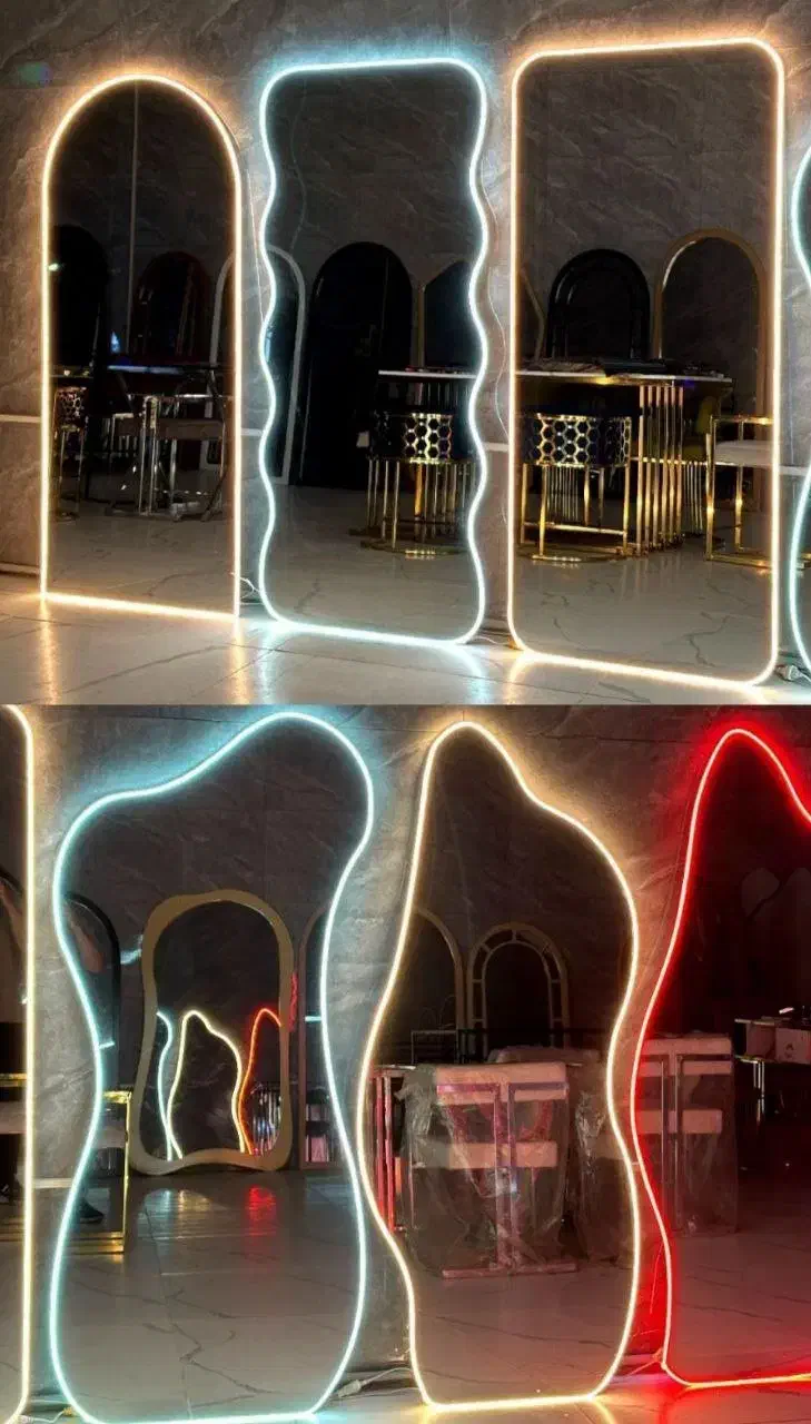 آینه قدی دفرمه نئونی پایه دار تولیدی مشهد|آینه|مشهد, حجت|دیوار