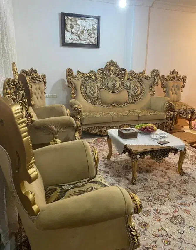 مبلمان سلطنتی ۹نفره|مبلمان خانگی و میز عسلی|اهواز, شهرک الهیه|دیوار
