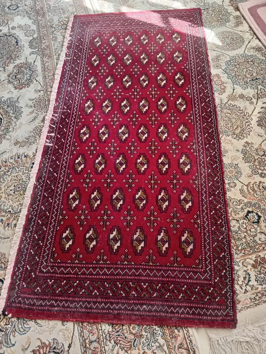 یک جفت کناره ، کنار فرش قدیمی ترکمن، دستباف|فرش|بوشهر, |دیوار