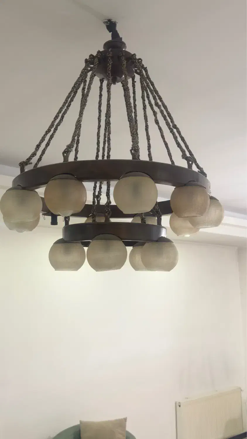 لوستر تمام چوب کلاسیک|لوستر و چراغ آویز|فردیس, فردیس|دیوار