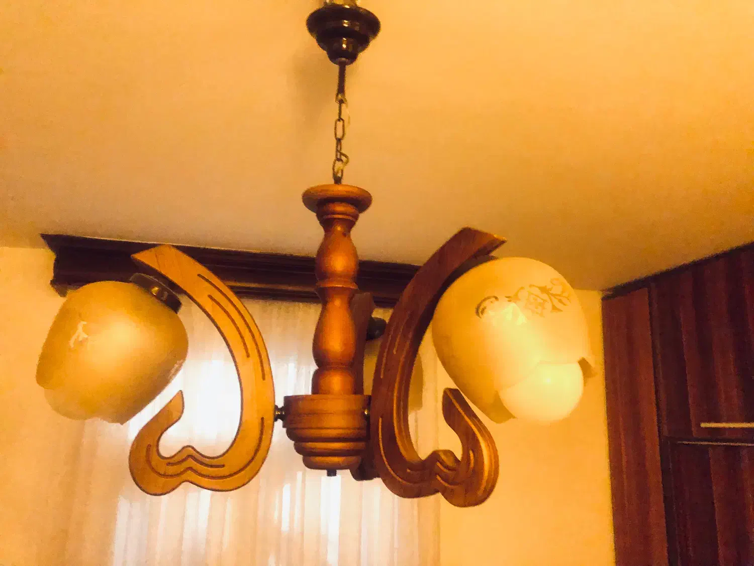 لوستر چوبی|لوستر و چراغ آویز|تهران, مرزداران|دیوار