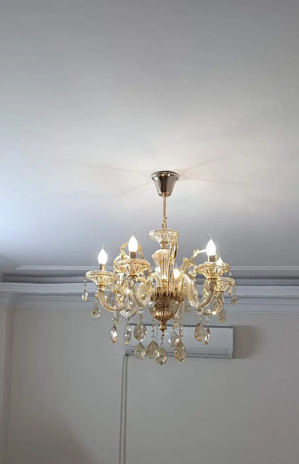 یک جفت لوستر کریستال وارداتی|لوستر و چراغ آویز|تهران, صد دستگاه|دیوار