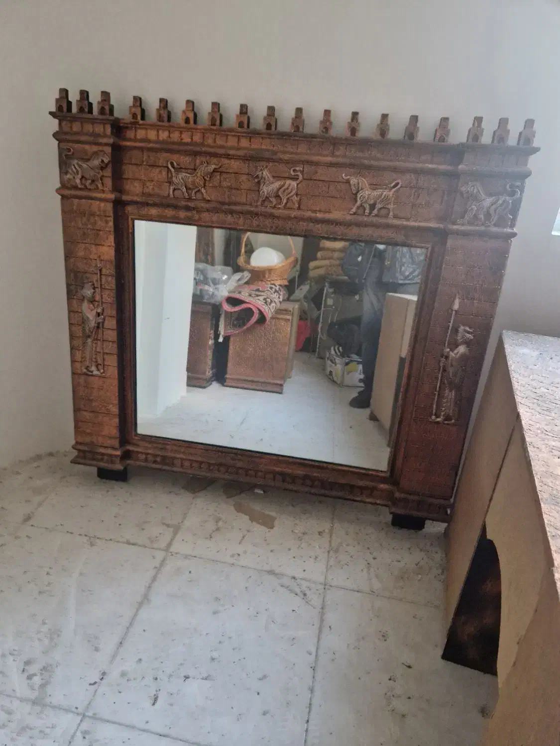 سرویس خواب دو نفره تخت جمشید (چوبی )|تخت و سرویس خواب|تبریز, |دیوار