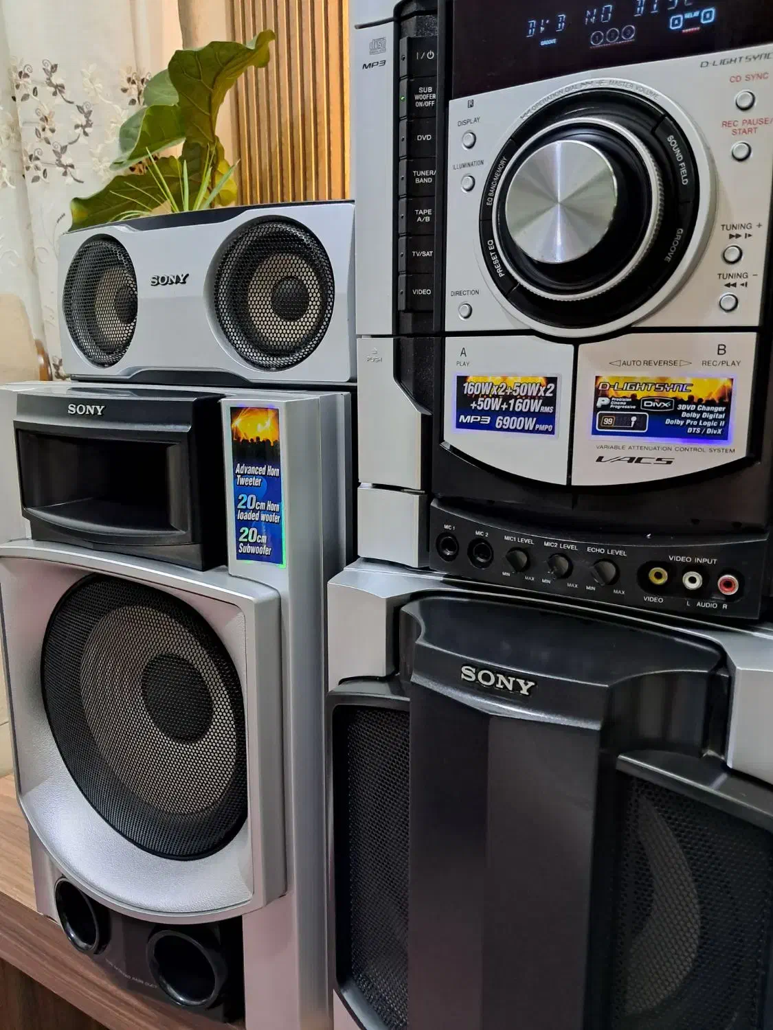 ظبط سونی زلزله صدای قدرتمند و آینه|سیستم صوتی خانگی|اصفهان, آبشار|دیوار