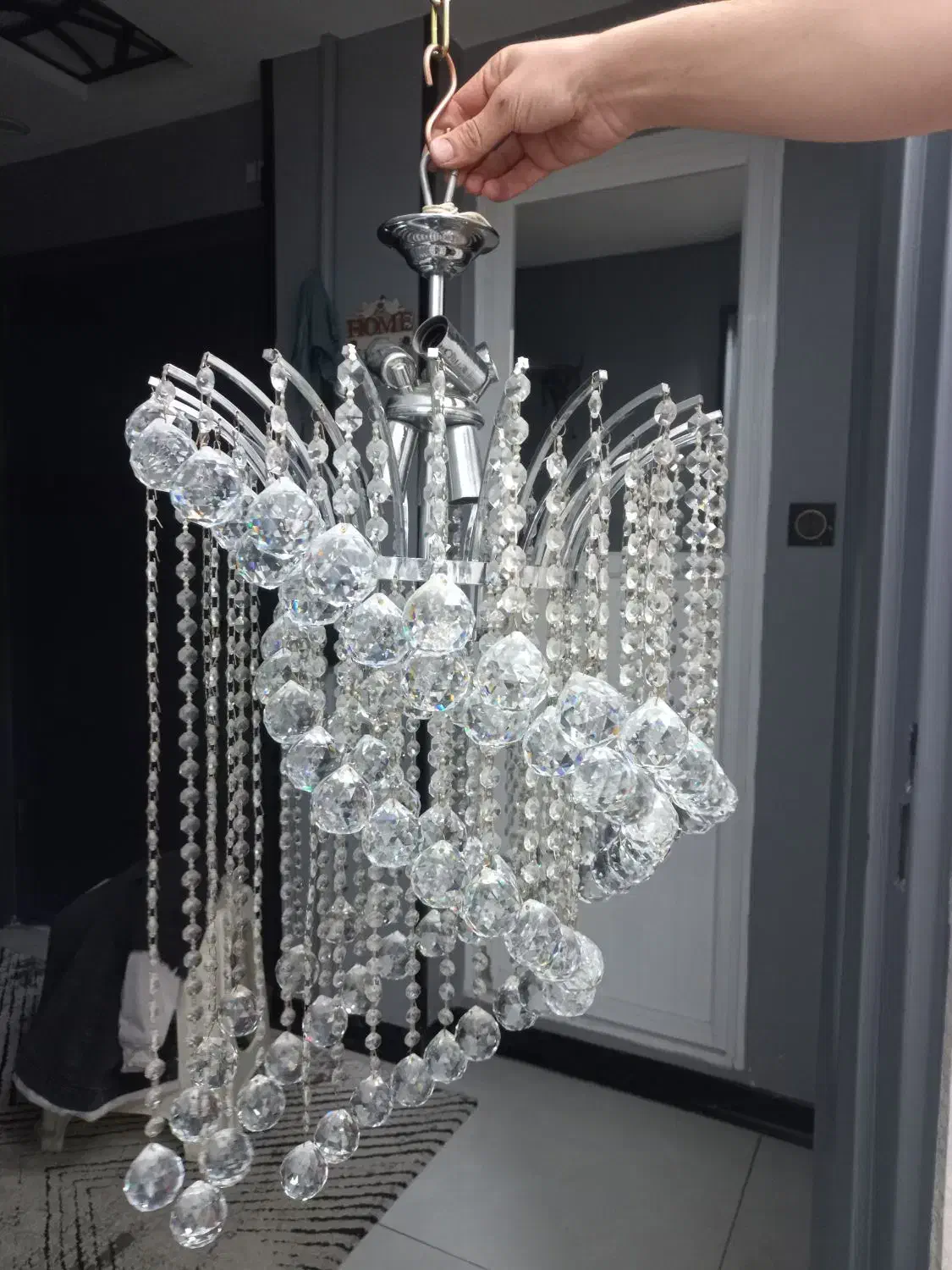 لوستر کریستالی ۲۶ شاخه|لوستر و چراغ آویز|خمینی‌شهر, |دیوار