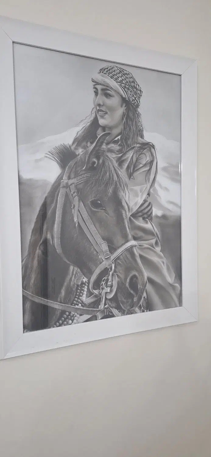 تابلو سیاه قلم|تابلو، نقاشی، عکس|تهران, شهید فکوری|دیوار