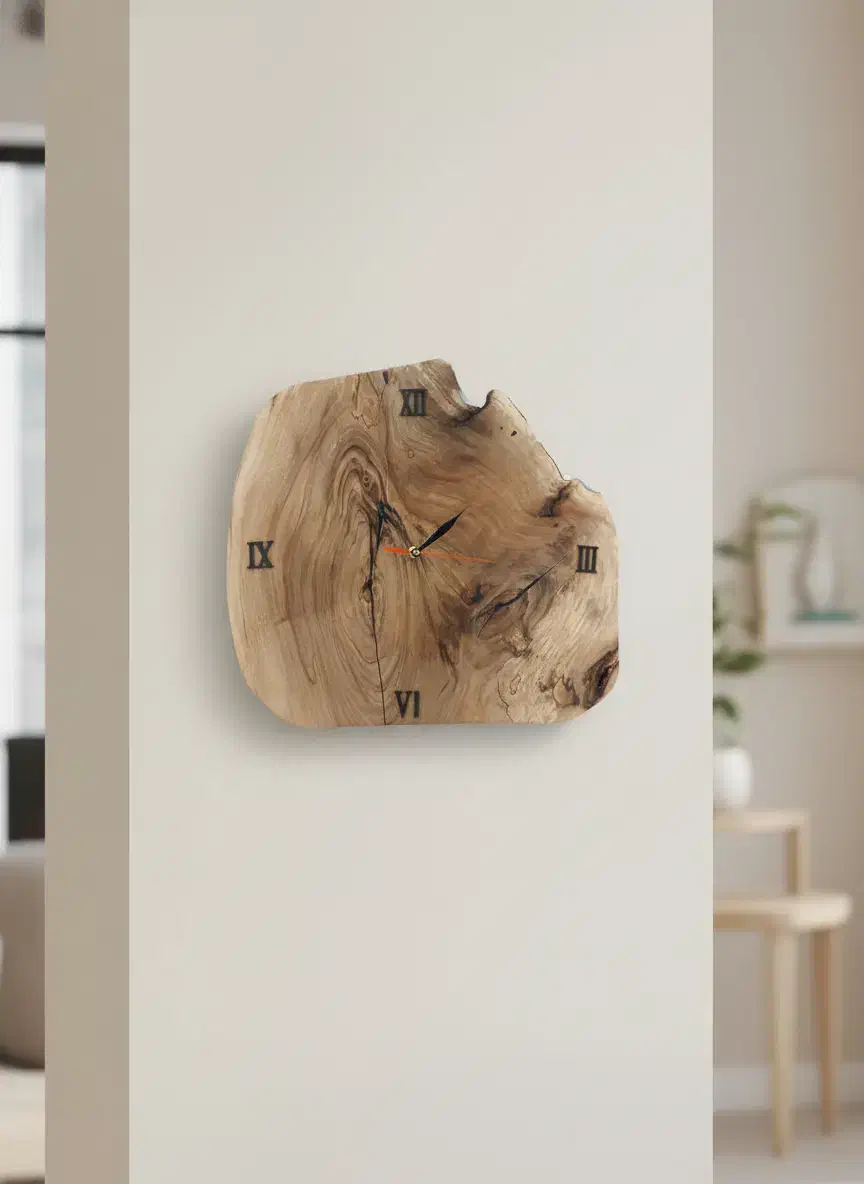 ساعت چوبی گردو روستیک|ساعت دیواری و تزئینی|اصفهان, نصرآباد|دیوار