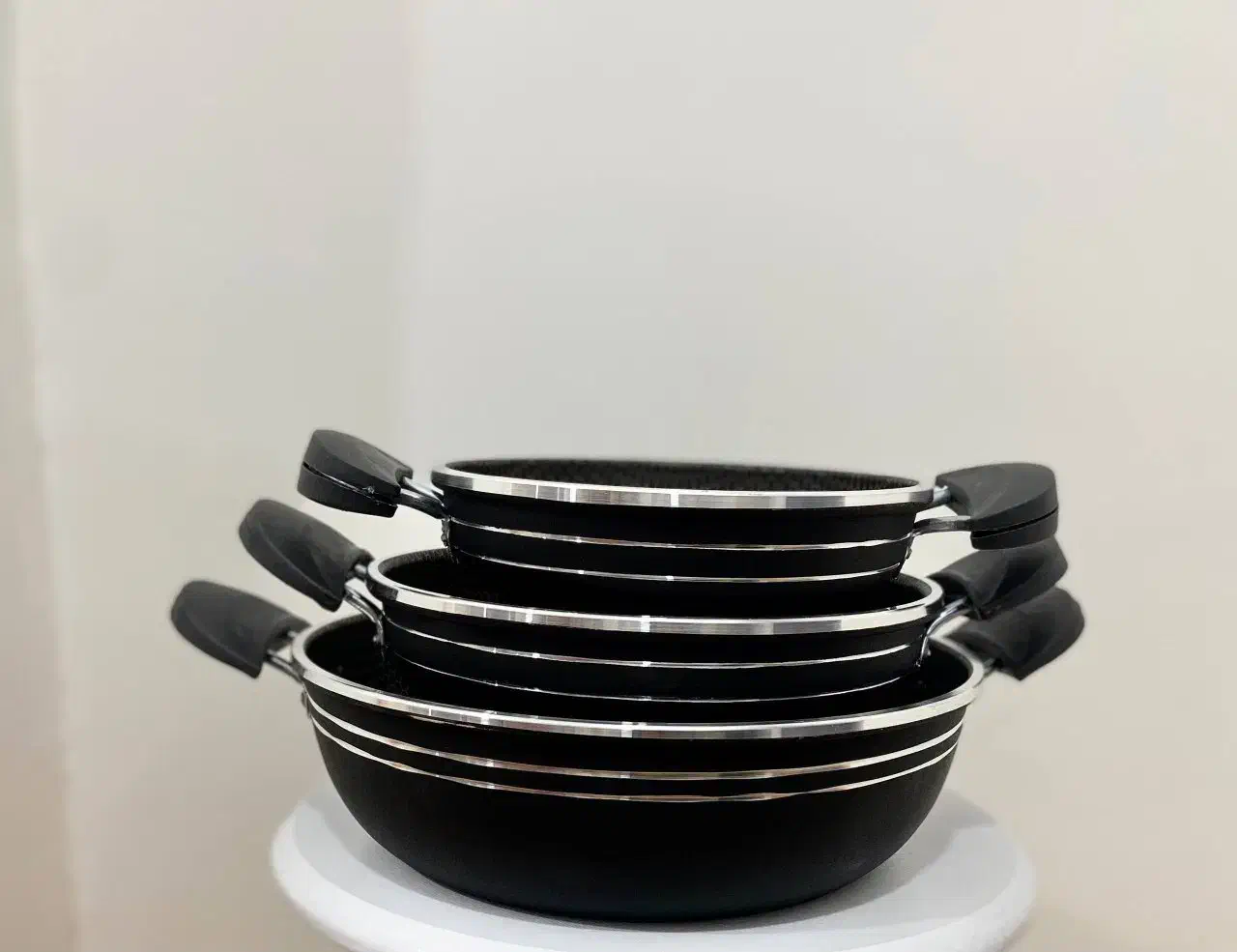 سرویس سه ماهیتابه دو دسته|ظروف پخت‌وپز|بهشهر, |دیوار