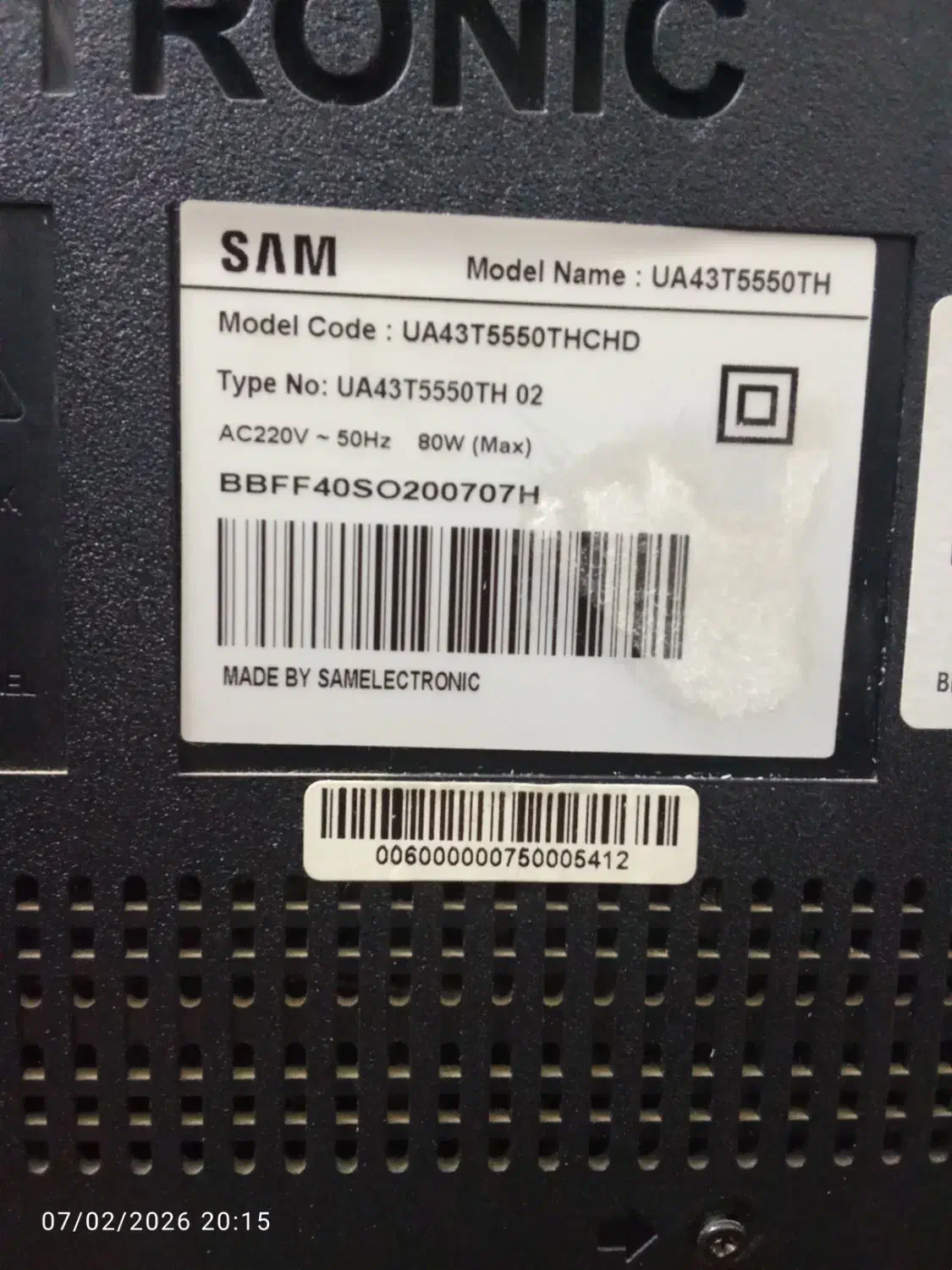 تلویزیون سام 43اینج LED|تلویزیون و پروژکتور|ملایر, |دیوار